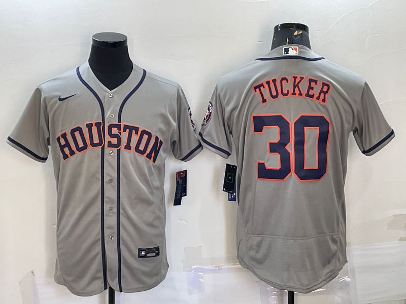Men Houston Astros #30 Tucker Grey Elite Nike 2022 MLB Jerseys->houston astros->MLB Jersey